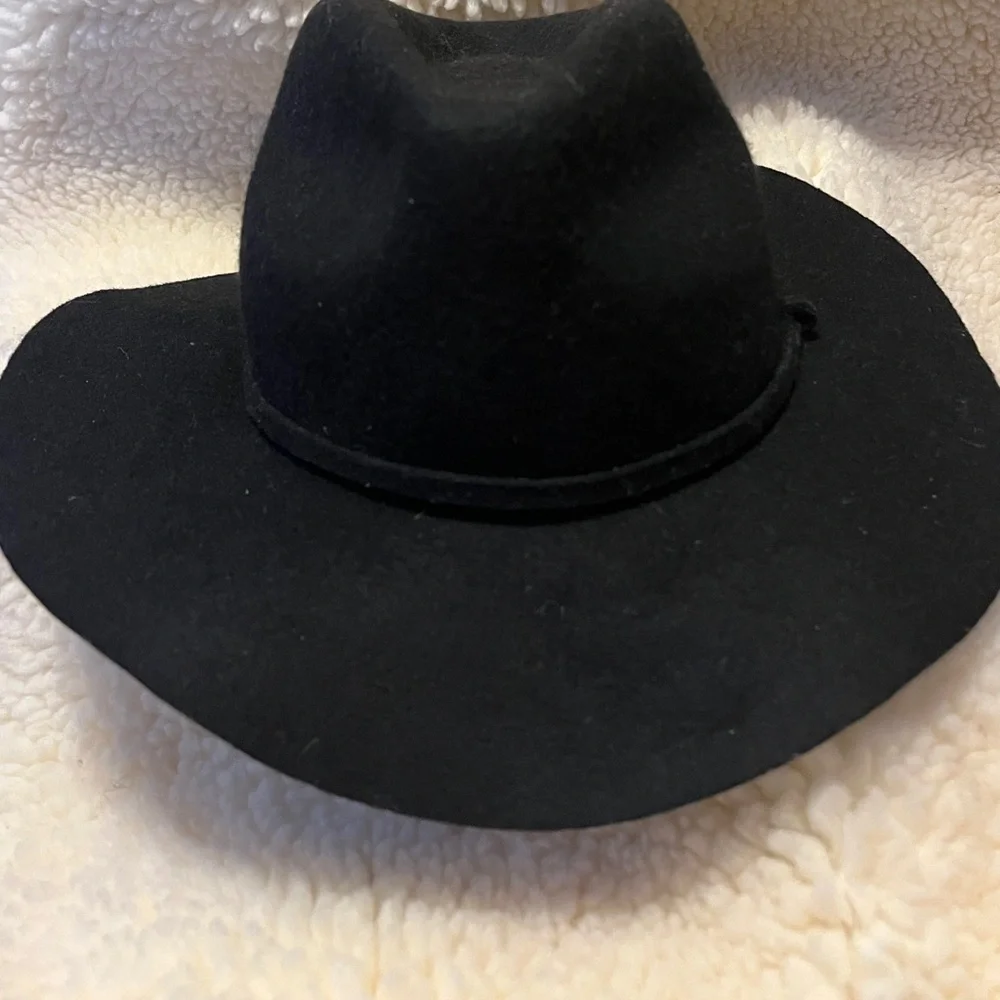 J. Crew Sleek Black Fedora Hat